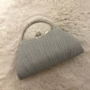 Elegant Silver Clutch Bag